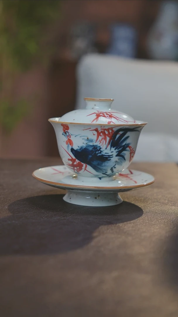 【闪购商品】瓷片景德镇陶瓷杯碗柴烧多人