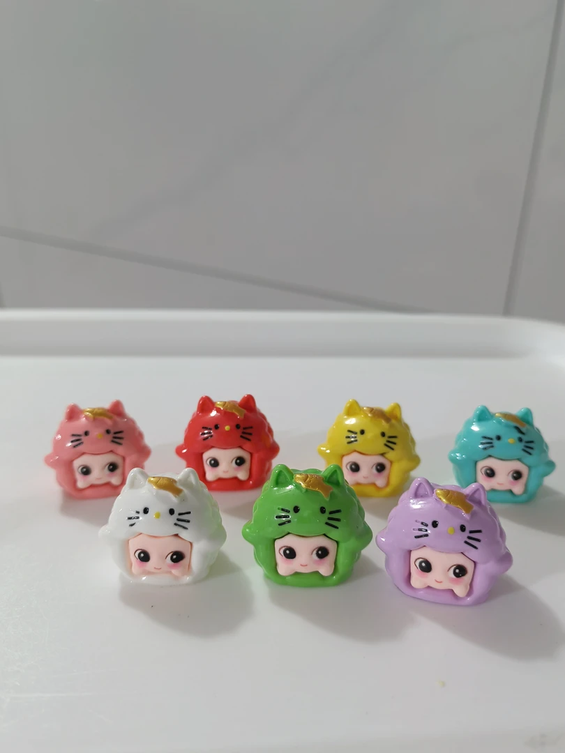 （九宫格+许愿+对碰）  实色招财猫    创意DIY摆件   玩具饰品