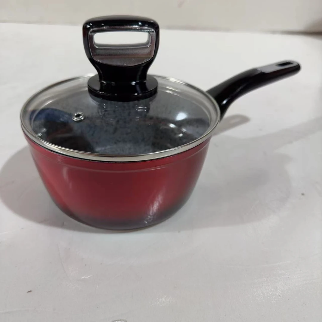 （粉丝福利）18cm红渐变花岗岩不粘奶锅 全灶通用（D15）