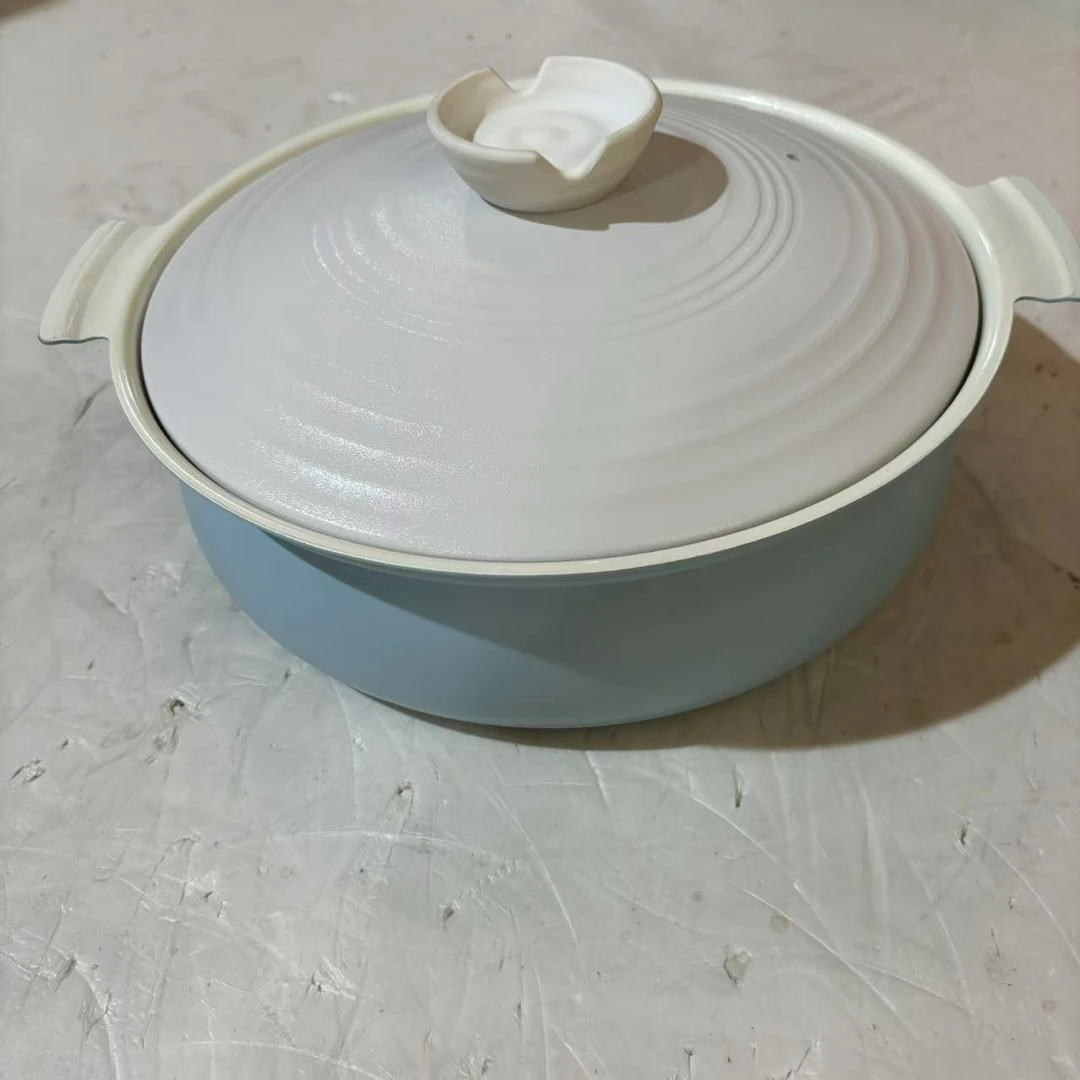 （福利）27cm汤锅全灶具通用蓝色桌面锅微瑕介意勿拍（S3）