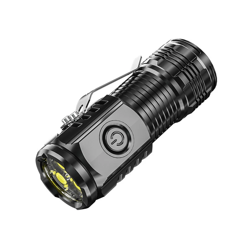超亮远射小电筒小型便携可充电随身袖珍小手电筒手灯女生下夜班用
