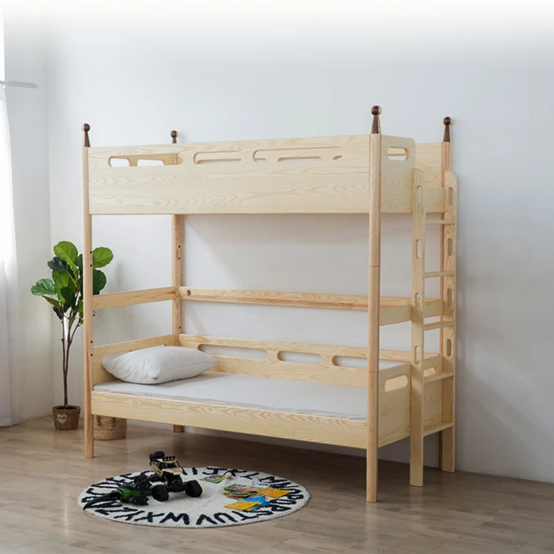 北欧纯实木儿童多功能上下床铺高低床双层床可变中半高床