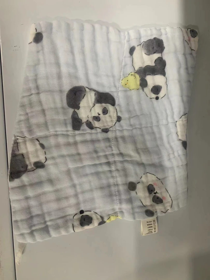 婴儿纯棉六层纱布瑕疵小方巾