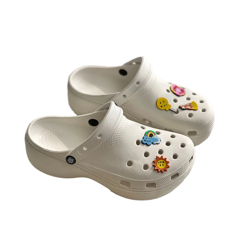 夏季防滑外穿包头卡通洞洞鞋学生百搭厚底鞋网红舒适时尚凉拖鞋