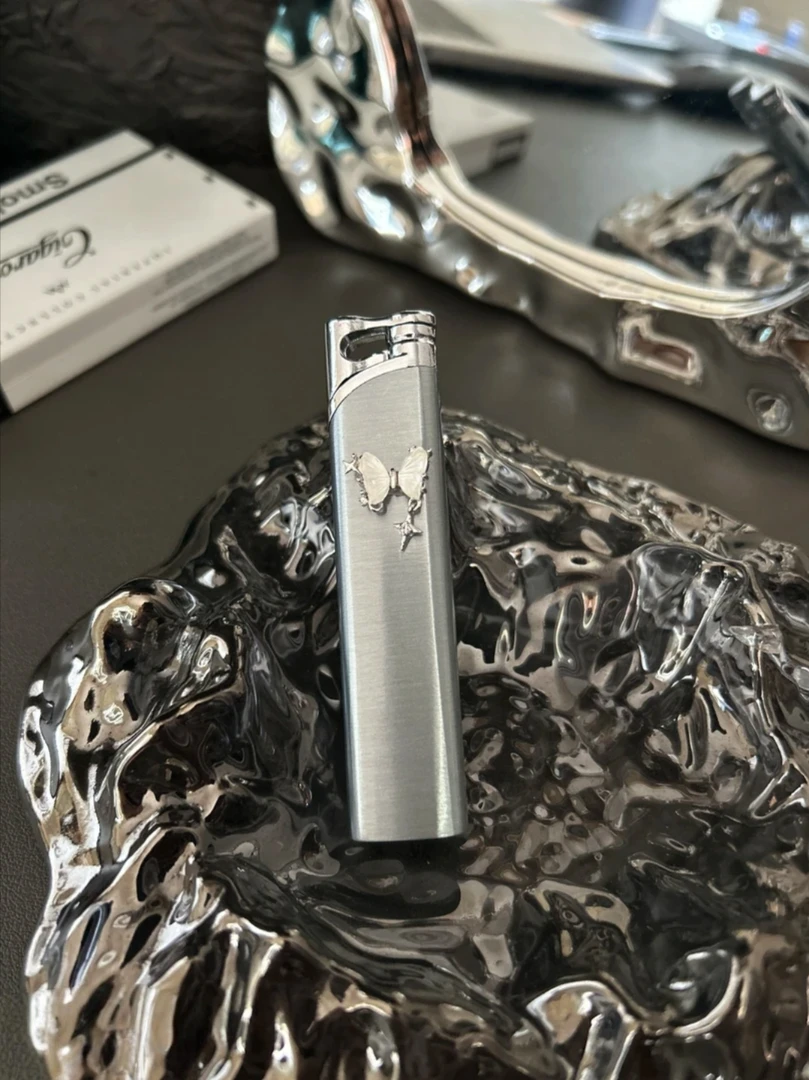 kryptonite 原创手作打火机防风男女生礼物金属蝴蝶充气创意火机