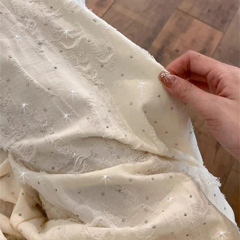 生完也能穿孕妇裤春夏薄款外穿2024新款磨破烫钻休闲裤直筒阔腿裤