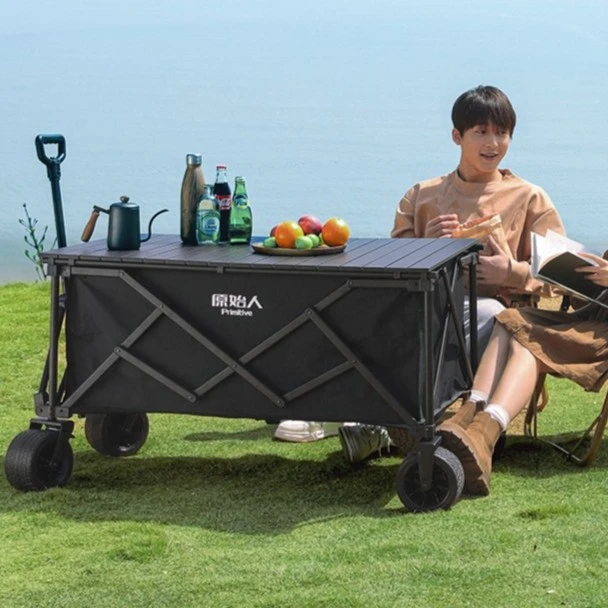 【原始人大号行者推车】营地拖车可折叠户外小拉车手推野餐手拉车