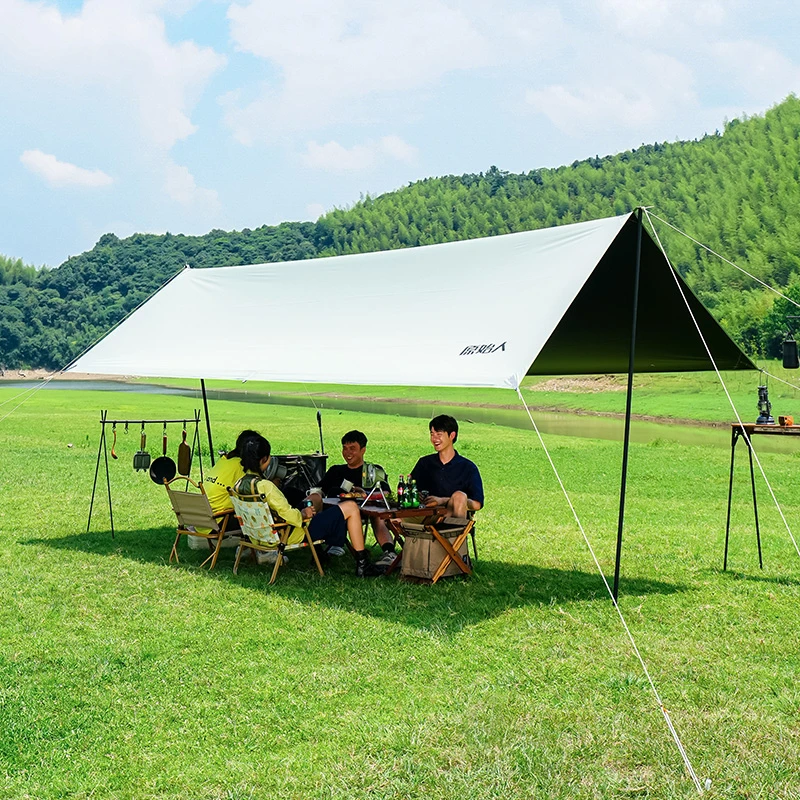 【原始人云影黑胶天幕】户外防雨帐篷超大装备遮阳防晒野餐凉棚遮光