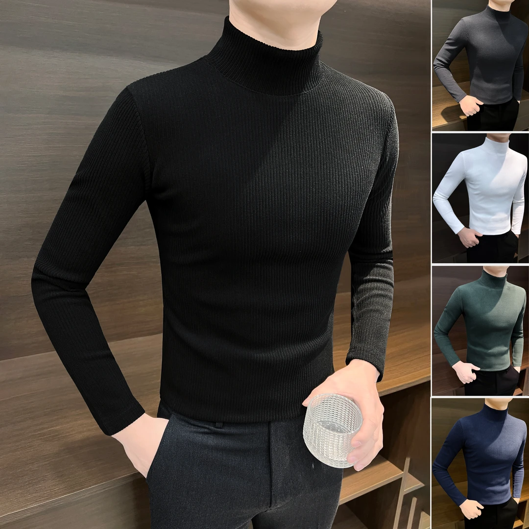 半高领男士打底衫爆款2025新款高品质高弹锁温不闷汗长袖秋冬毛衣