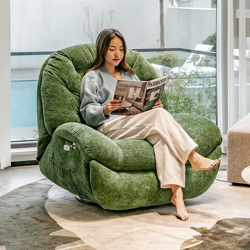 单人头等舱太空舱阳台旋转北欧极简意式影院轻奢沙发客厅简约躺椅