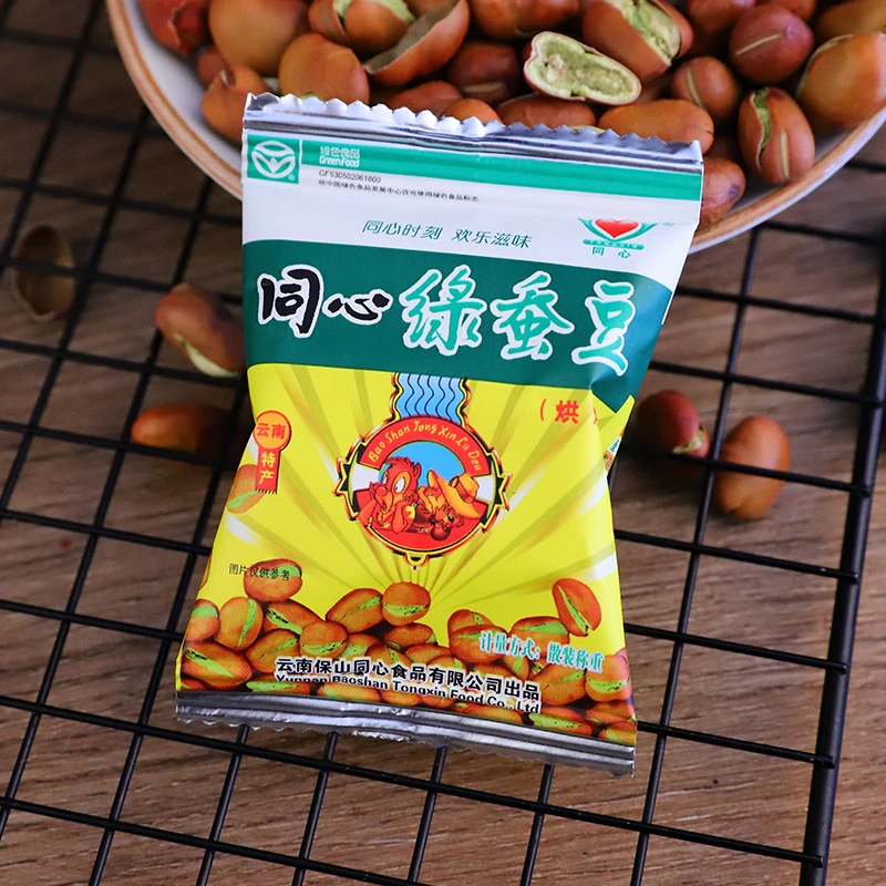 同心保山绿蚕豆烘炒288g原味坚果休闲小零食香脆绿豆炒豆