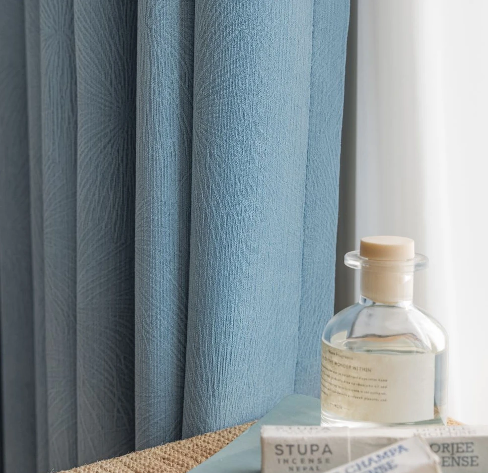 《烟火星辰》加厚雪尼尔卧室客厅遮光窗帘简约卧室高遮光色舒适艺术