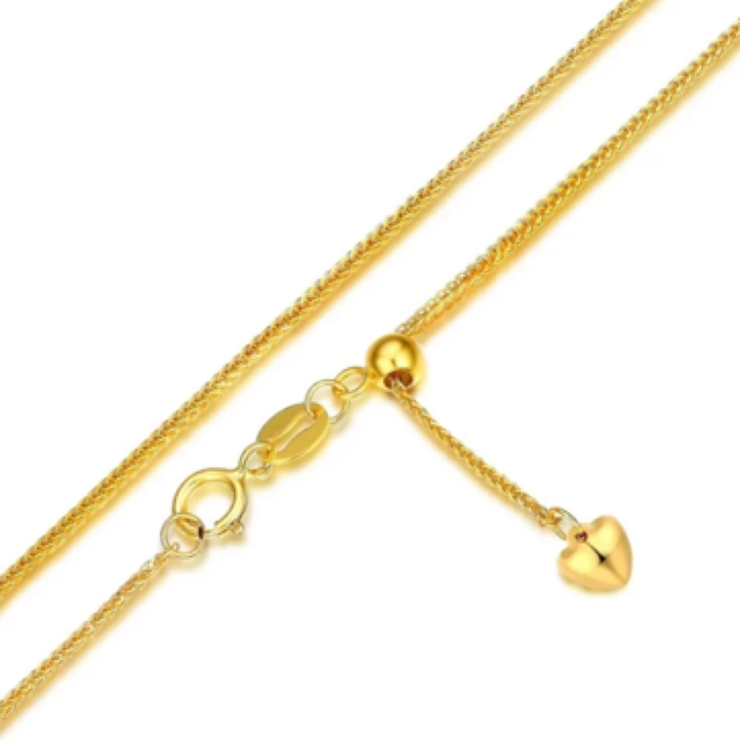 铜合金项链 百搭链金色锁骨链（防敏敏）一立金沙60长饰品链子时尚