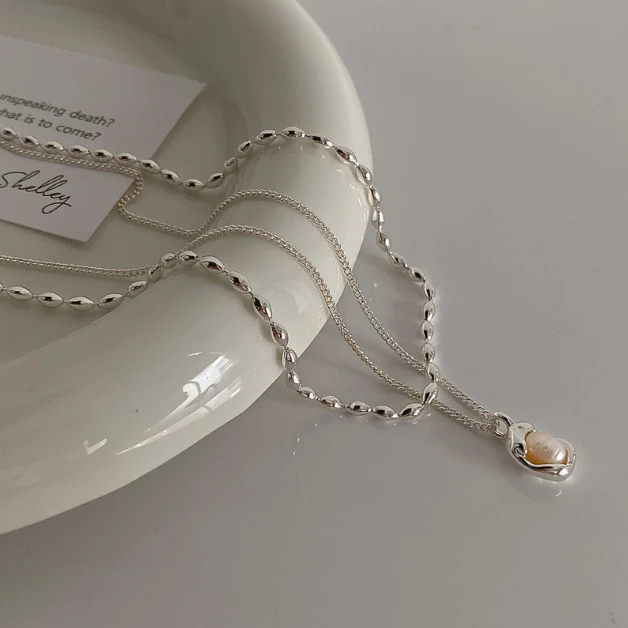 铜合金项链 小众巴洛克项链女百搭简约轻奢风高级设计感饰品