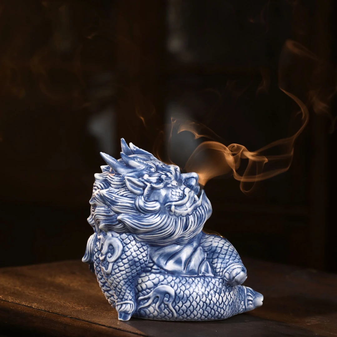 麒麟茶桌茶宠摆件香炉创意神兽中式瑞兽景德镇全手工大号摆设茶室
