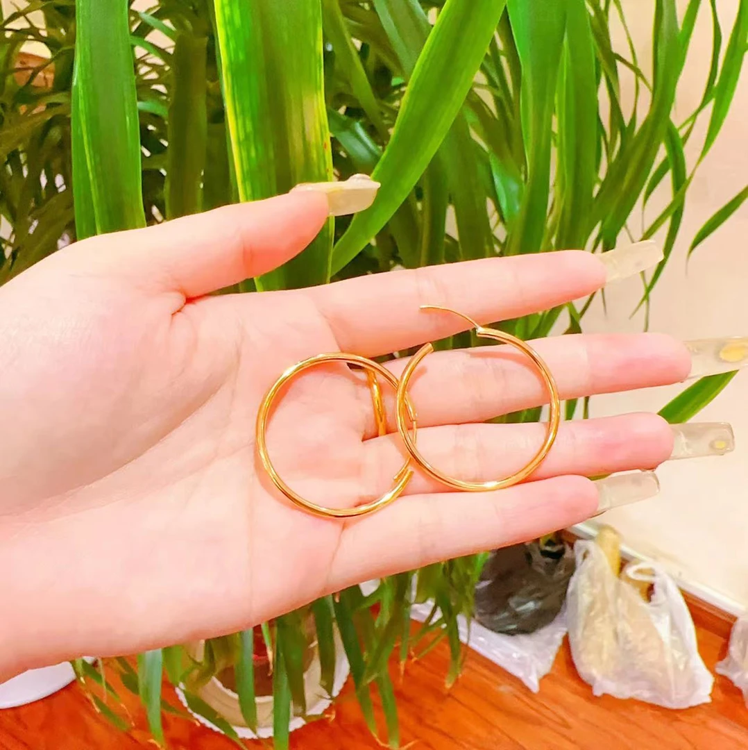 铜合金耳饰 光面耳圈（敏感肤质慎拍）