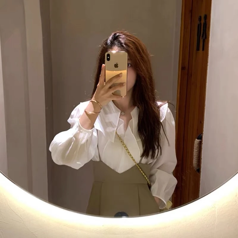 衬衫显瘦气质时尚减龄收腰套装背带裙通勤百搭韩版秋冬春显瘦1