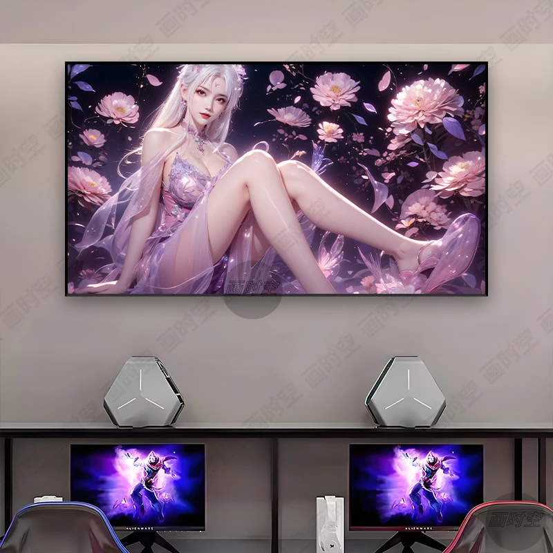 斗破苍穹小医仙装饰画国漫卡通动漫人物电竞房间电竞酒店网卡挂画