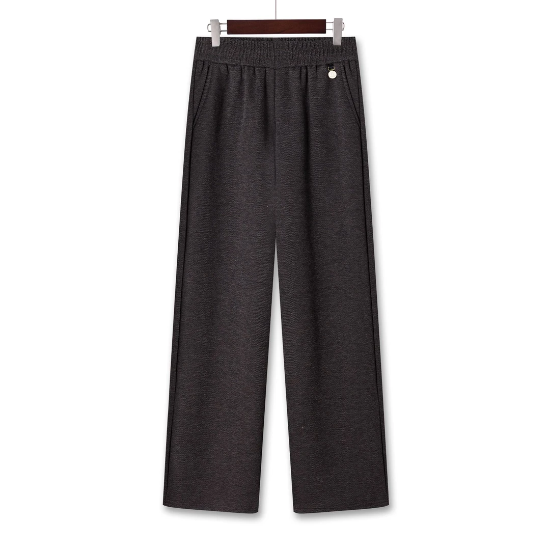 妈妈装冬季新款长裤松紧腰加绒加厚休闲裤中老年人女奶奶装保暖裤