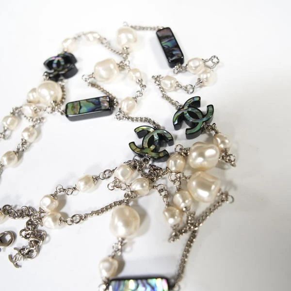 无刻印珍珠炫彩logo项链