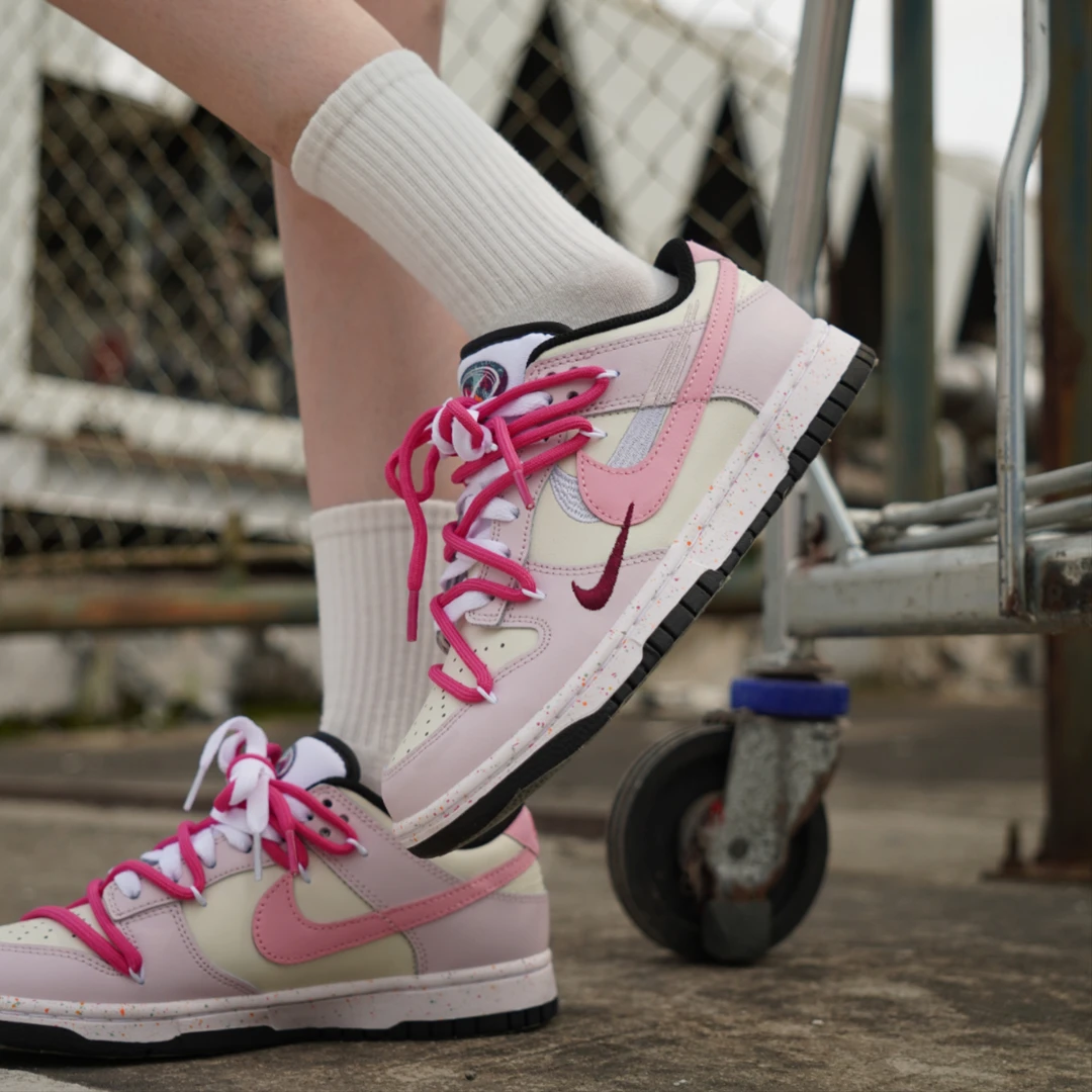 【Nike/耐克】Dunk  白粉红限定潮流女款时尚百搭高端【定制球鞋】