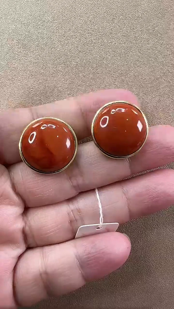 【闪购商品】南红玛瑙耳饰未镶嵌耳环