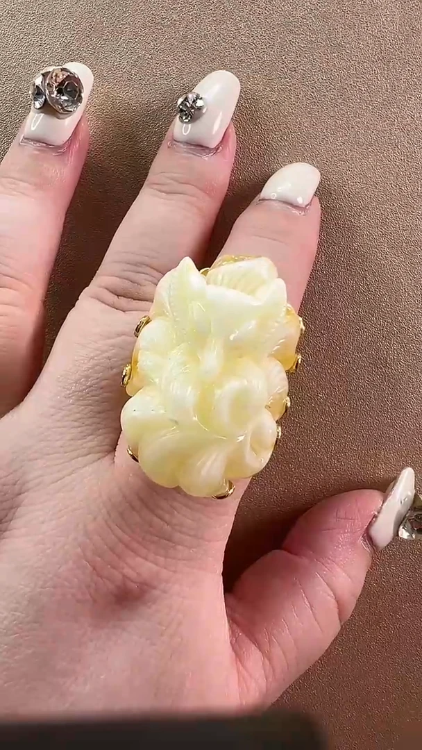 【闪购商品】琥珀戒指未镶嵌戒指