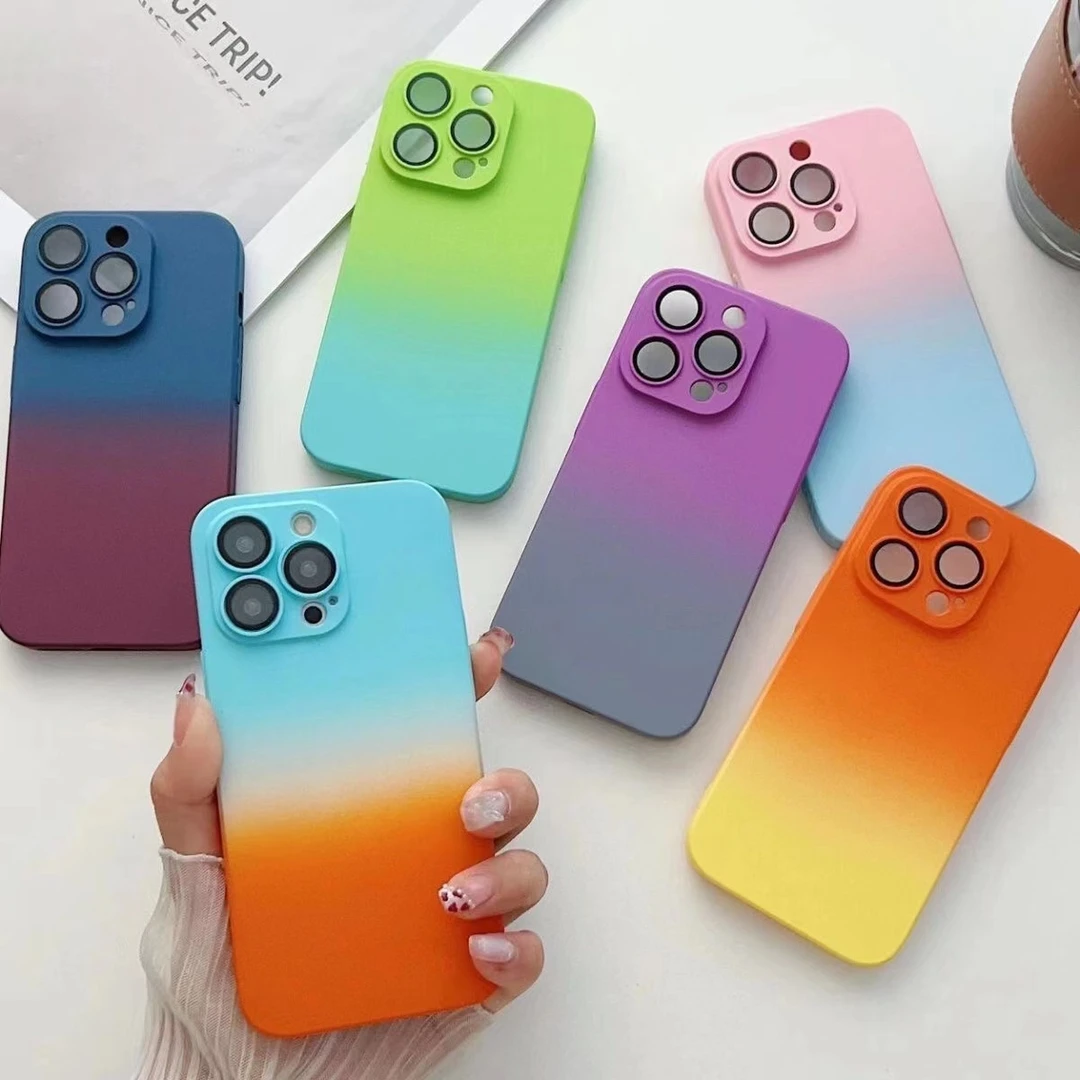 镜头全包iPhone14ProMax苹果13手机壳超薄磨砂硬壳12撞色网红11潮