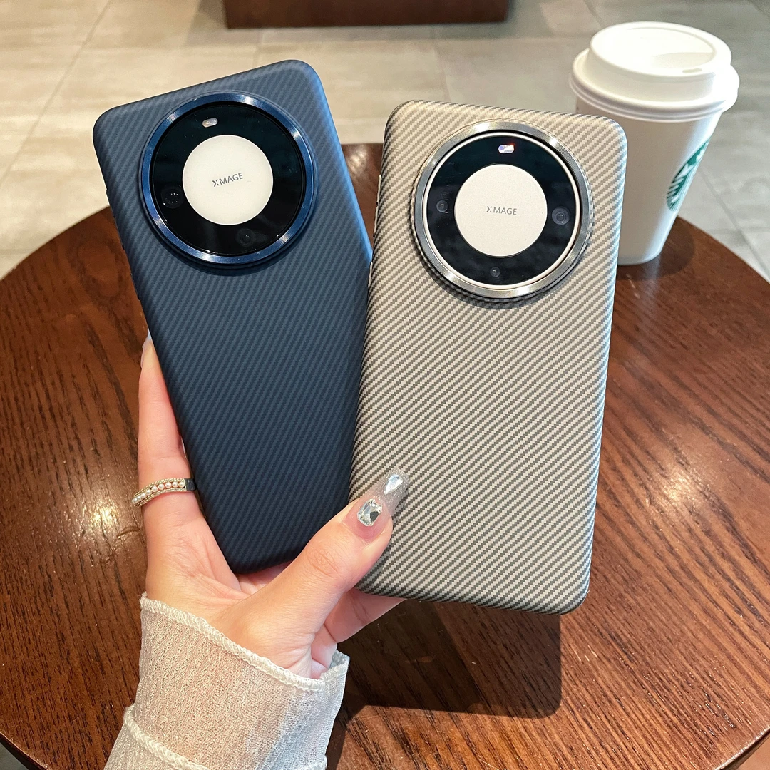 新款华为mate60pro+手机壳碳纤维纹磨砂高级感全包防摔超薄保护套