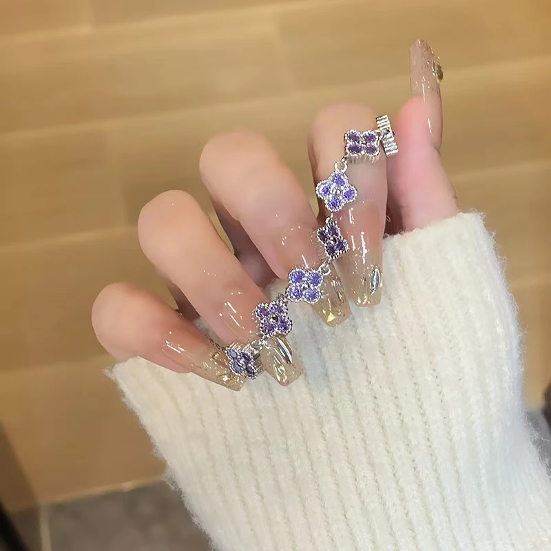 合金手链 紫花渐变手链H362
