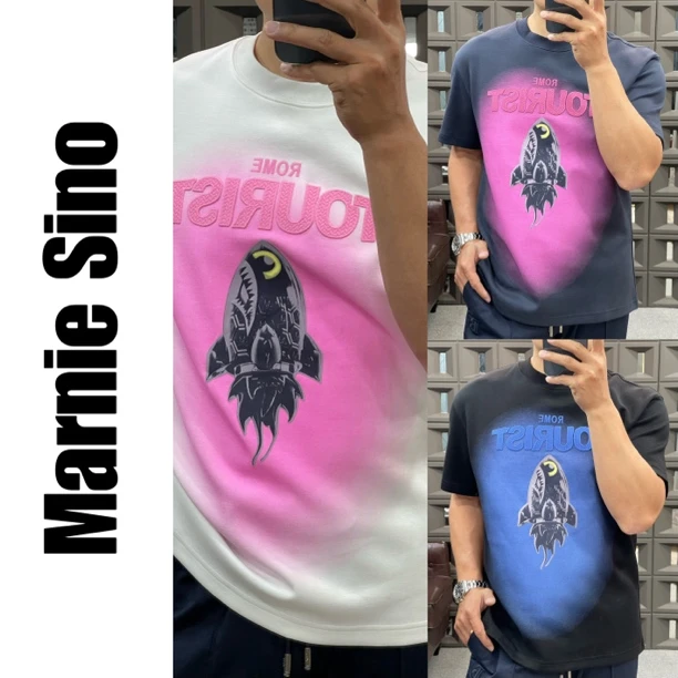 24“早秋新款”肌理精梳棉厚短袖微阔版高考毕业季男士时尚24B1085