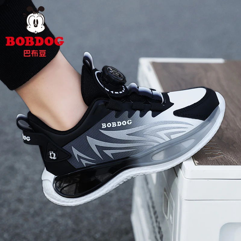 巴布豆童鞋男童鞋秋季透气双网8-15岁中大童男孩软底儿童运动鞋子