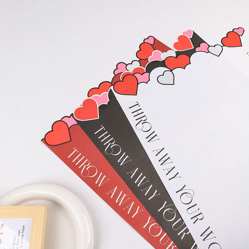 新款乐乐心花束包装纸鲜花牛皮包花纸花店花艺手工diy资材