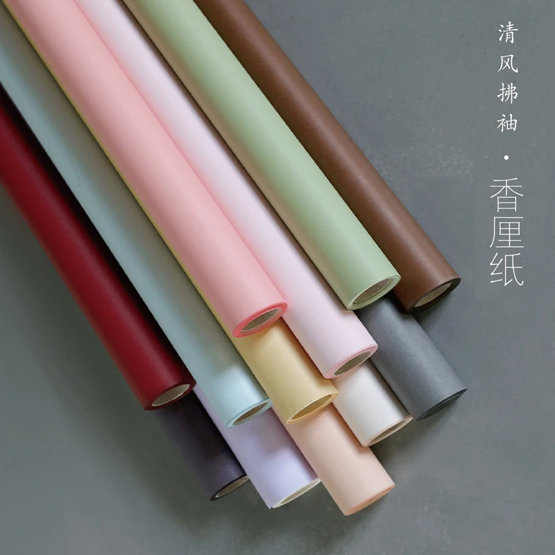 强锅锅花艺资材防水纸质花束包装纸清风拂袖香厘纸花店用品鲜花