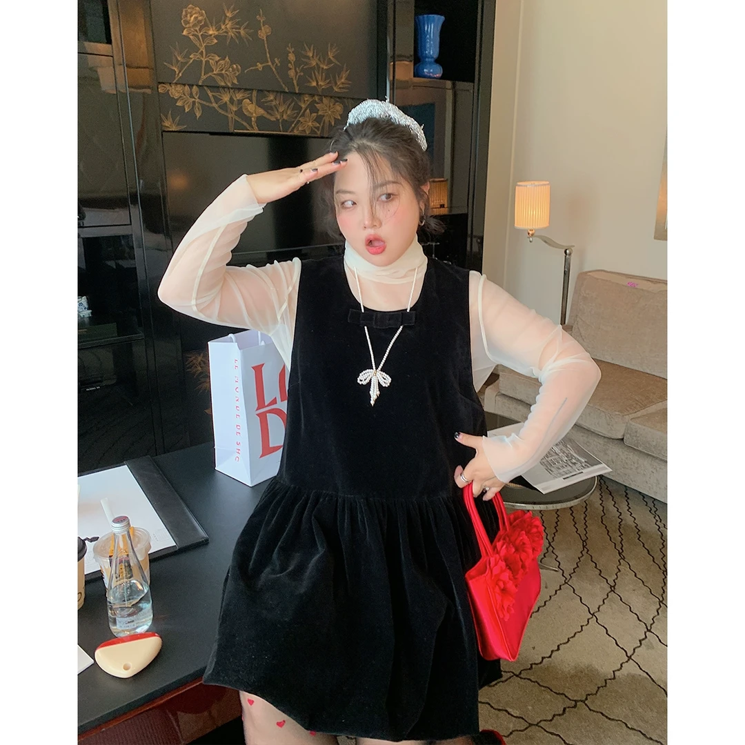 Dazi金大支 千金感 丝绒背心裙1210/0547