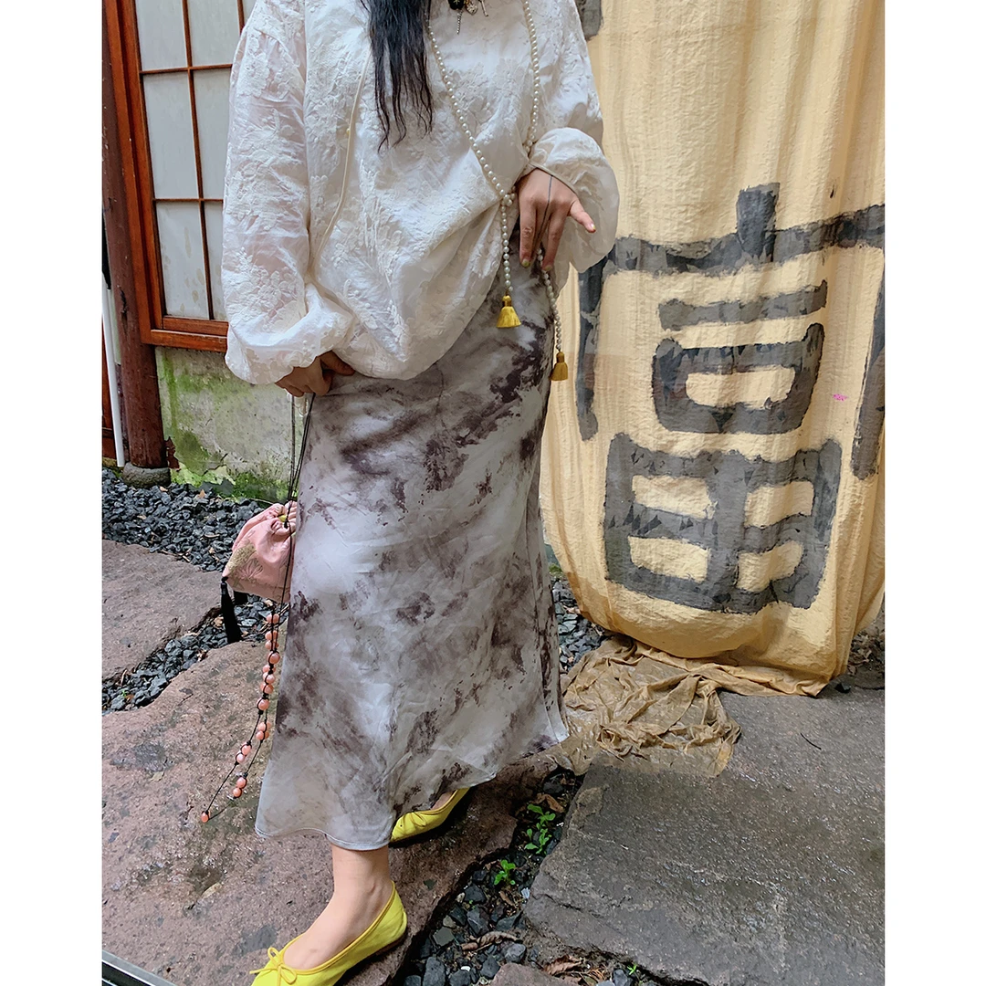 Dazi金大支 山水裙 鱼尾半身裙2514/0147