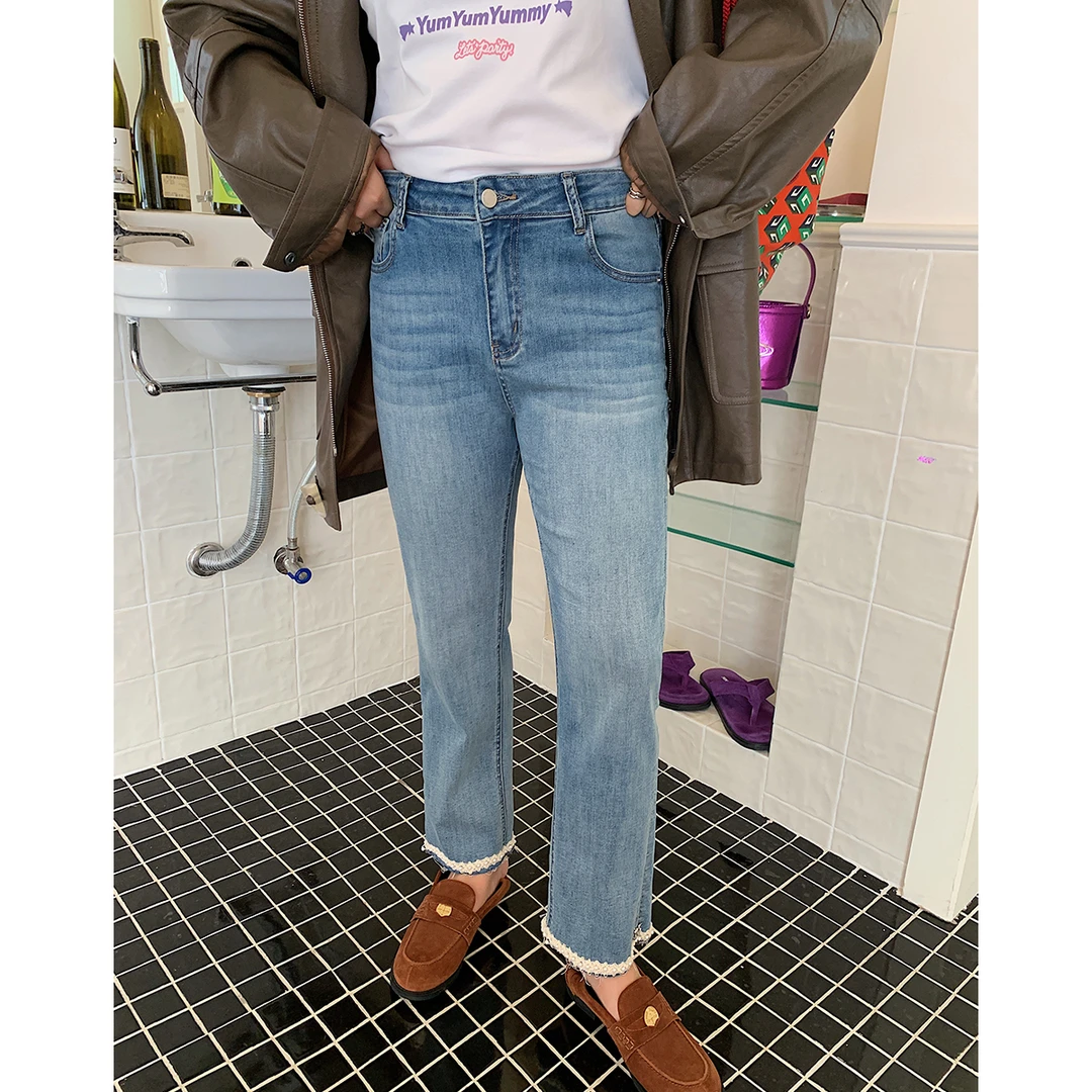 Dazi金大支 版型爆赞 烟管裤女牛仔裤0630/0355