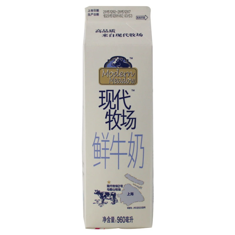 现代牧场 鲜牛奶 960ml/盒