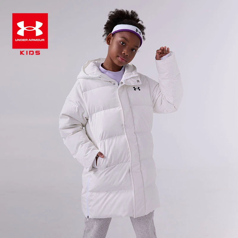 Under Armour/儿童冬季加厚防风中长款保暖羽绒