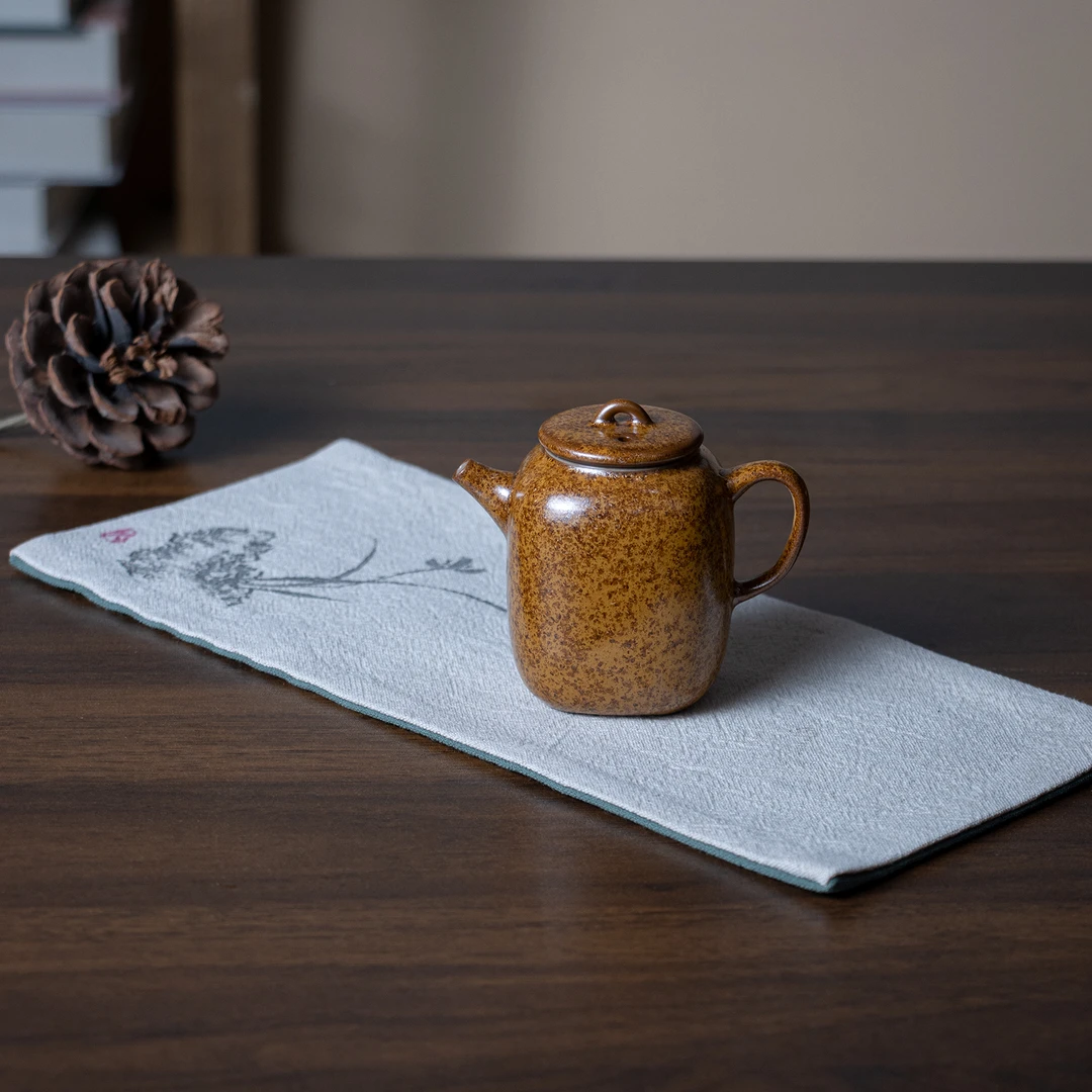 【境悟器】黄金瓷有方壶.1437.创意高端茶壶复古金针有方壶茶.BL