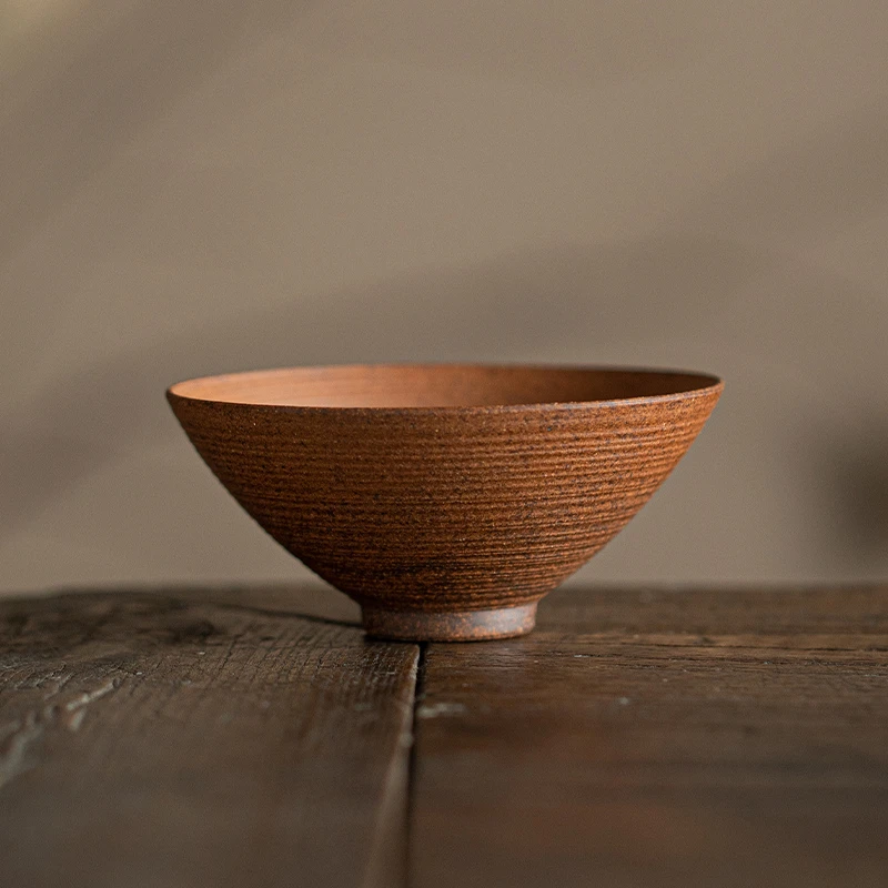 【正版川冶】老岩泥薄胎斗笠杯.6804.中式原矿复古品茗杯功夫茶具类