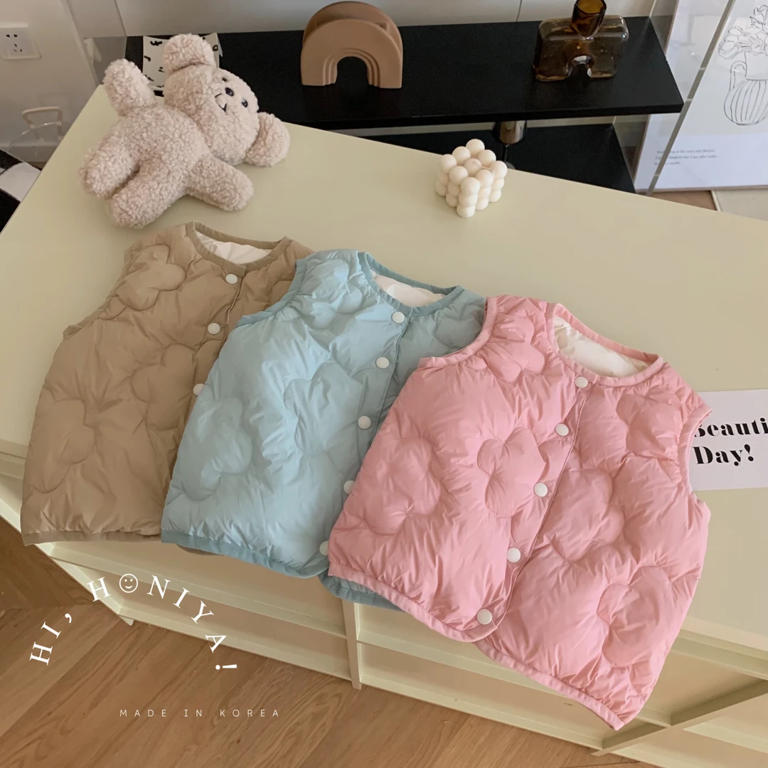 xian【云朵轻马甲】Hihoniya~2023宝宝款纯色轻薄双面可穿羽绒马甲
