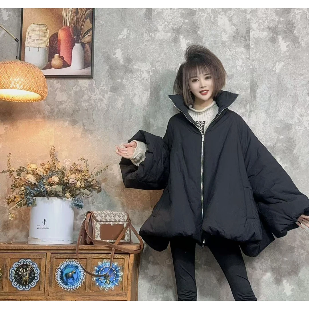 【沐木流浪记】（花苞）2024冬季时尚拉链泡泡袖娃娃款女装外套z a952