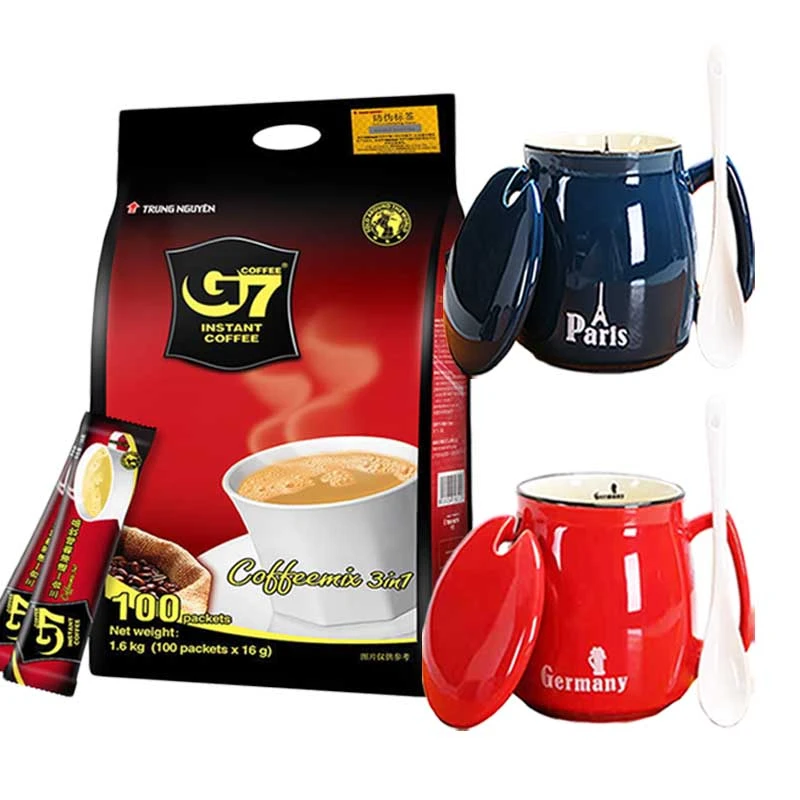 官方正品 G7咖啡30条50条100条原味速溶三合一含糖甜咖啡粉