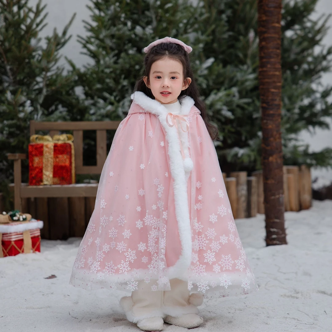 【双十一】2025冬款古风雪花仙气加绒加厚外套斗篷