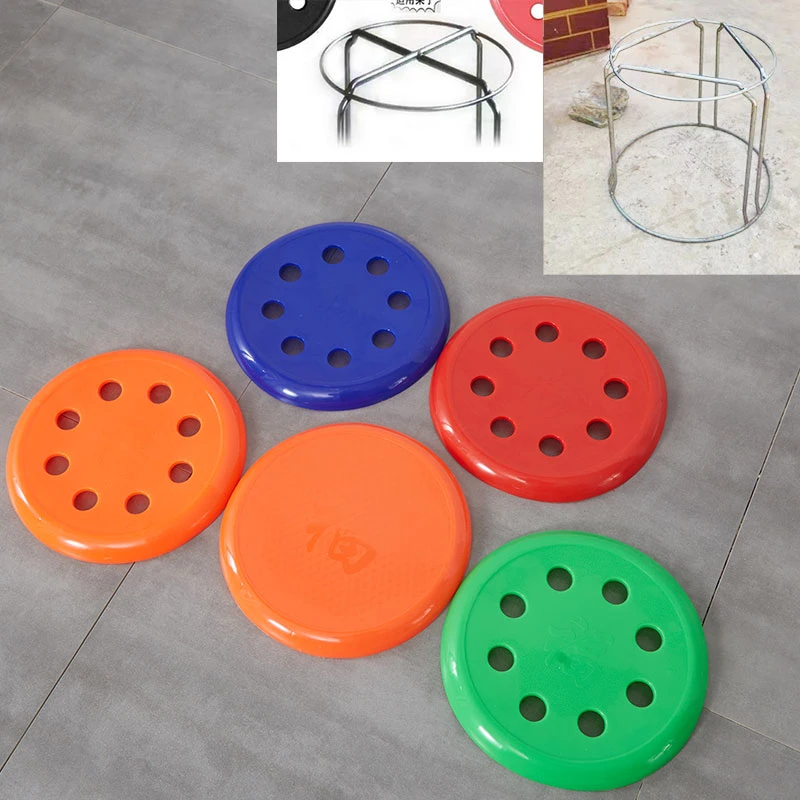 板凳面圆凳面板加厚塑料凳子面铁钢筋凳八孔凳面小圆櫈子配件坐面