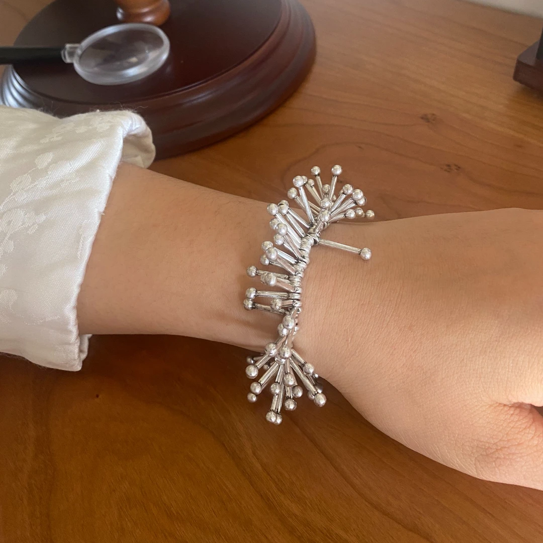 小众设计高级感做旧不规则手链个性夸张海藻流苏手环女