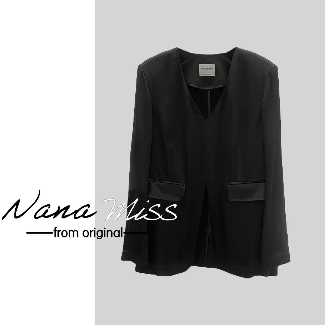 【套头西服】丁达尔-2024开叉小众设计感休闲高级感套头上衣西服