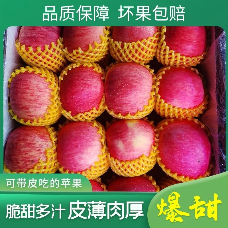 【快递直达】正宗陕西洛川红富士苹果新鲜现摘直供脆甜冰糖心2-10斤