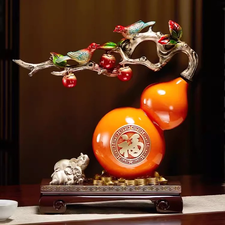 福禄吉祥葫芦家居摆件 客厅玄关酒柜电视柜装饰摆设 乔迁开业礼品